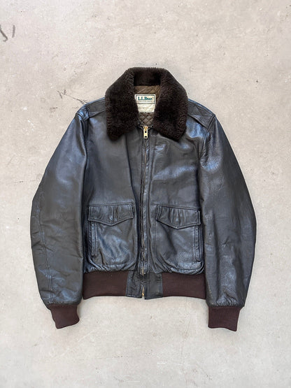 1980’s LL Bean Leather Flight Jacket - L | Large, Red