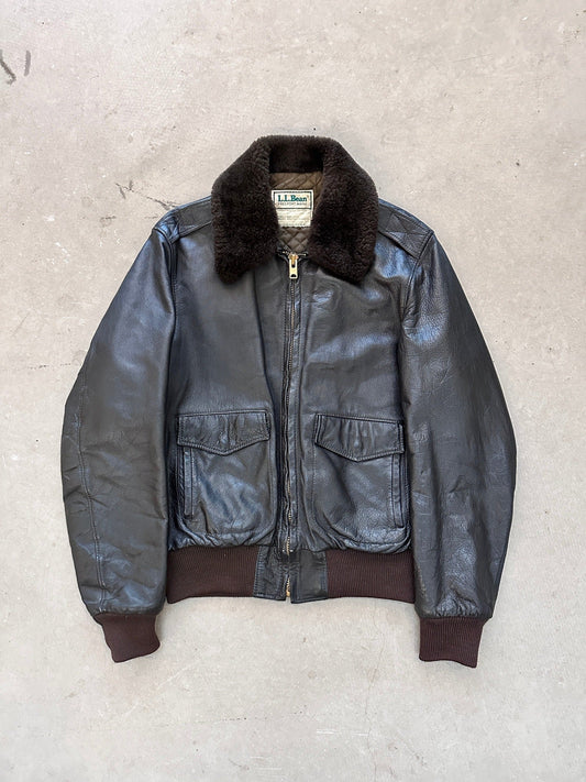 1980’s LL Bean Leather Flight Jacket - L | Large, Red