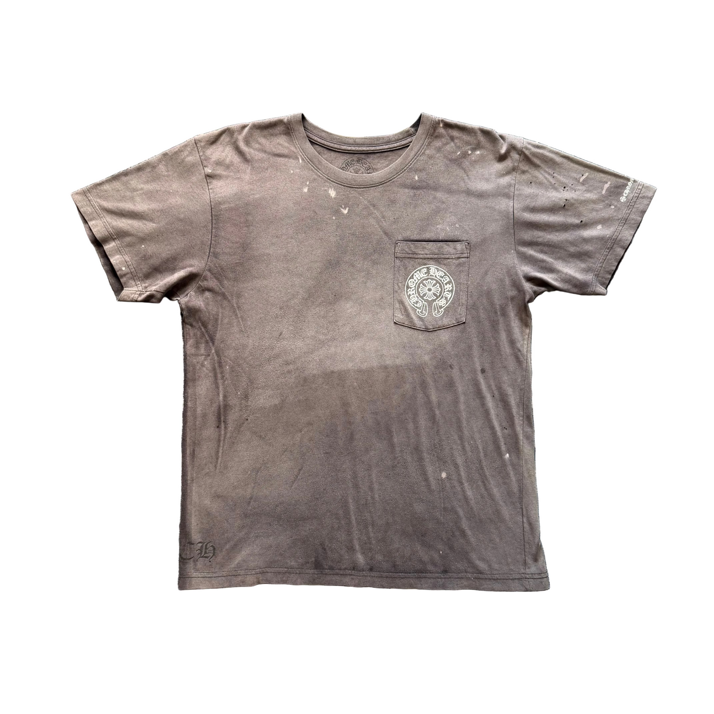 Chrome Hearts Sunfaded Horseshoe Logo T-Shirt | Large, Sunfaded Brown