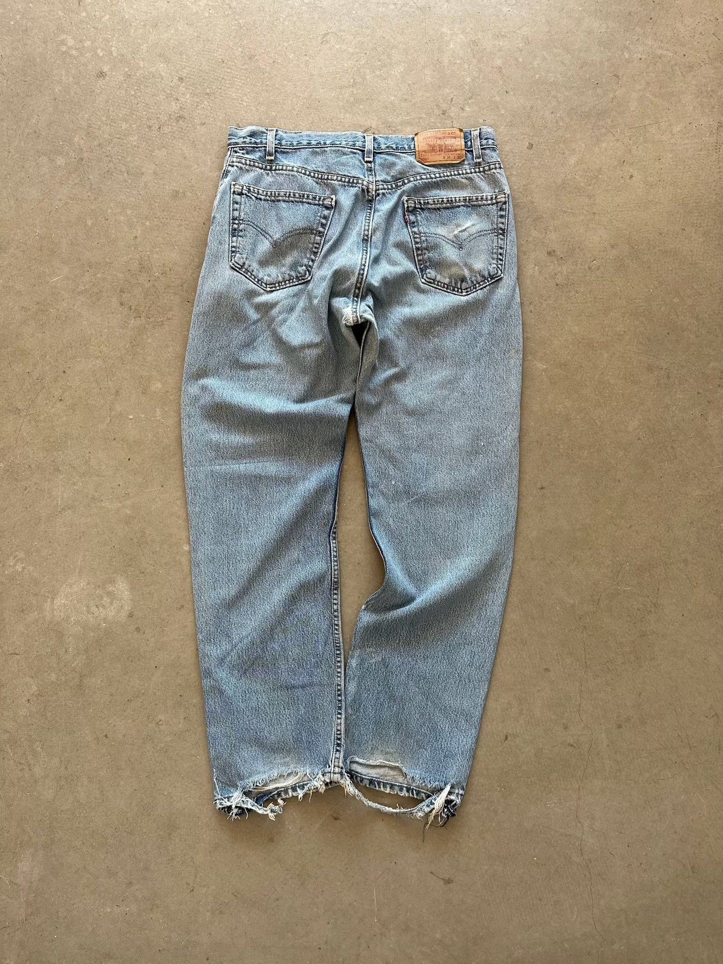 1990's Levi's 505 Repaired Jeans - 36 x 30 | W35, Red