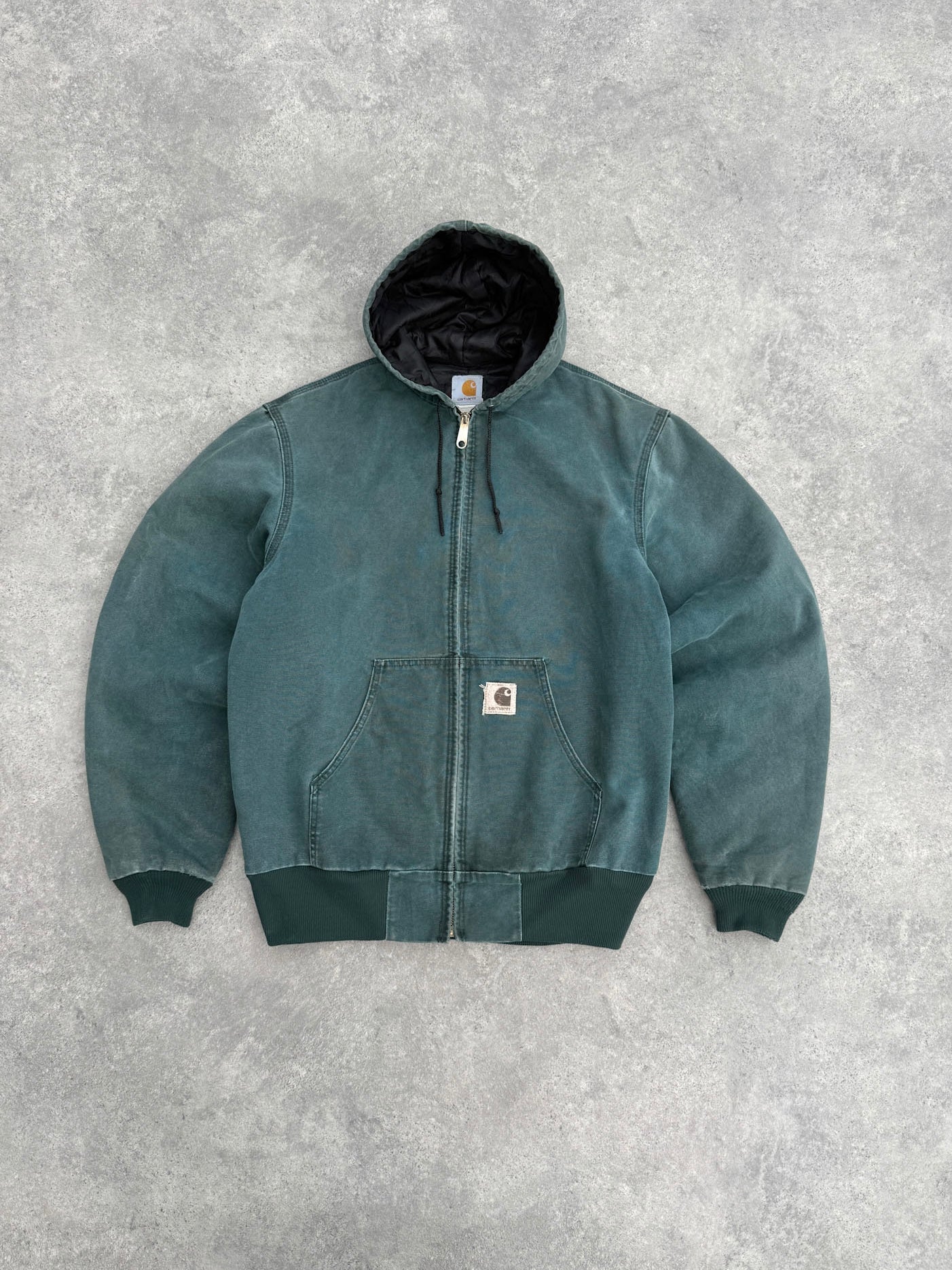carhartt 1999 j06htg quilted lined hooded active jacket (l) | Default Title, Green