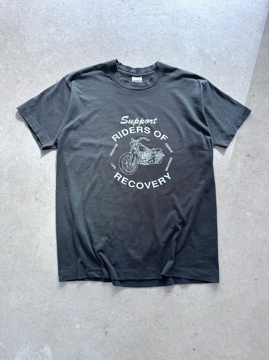 1990's Support RIders of Recovery T-Shirt - L | Large, Red