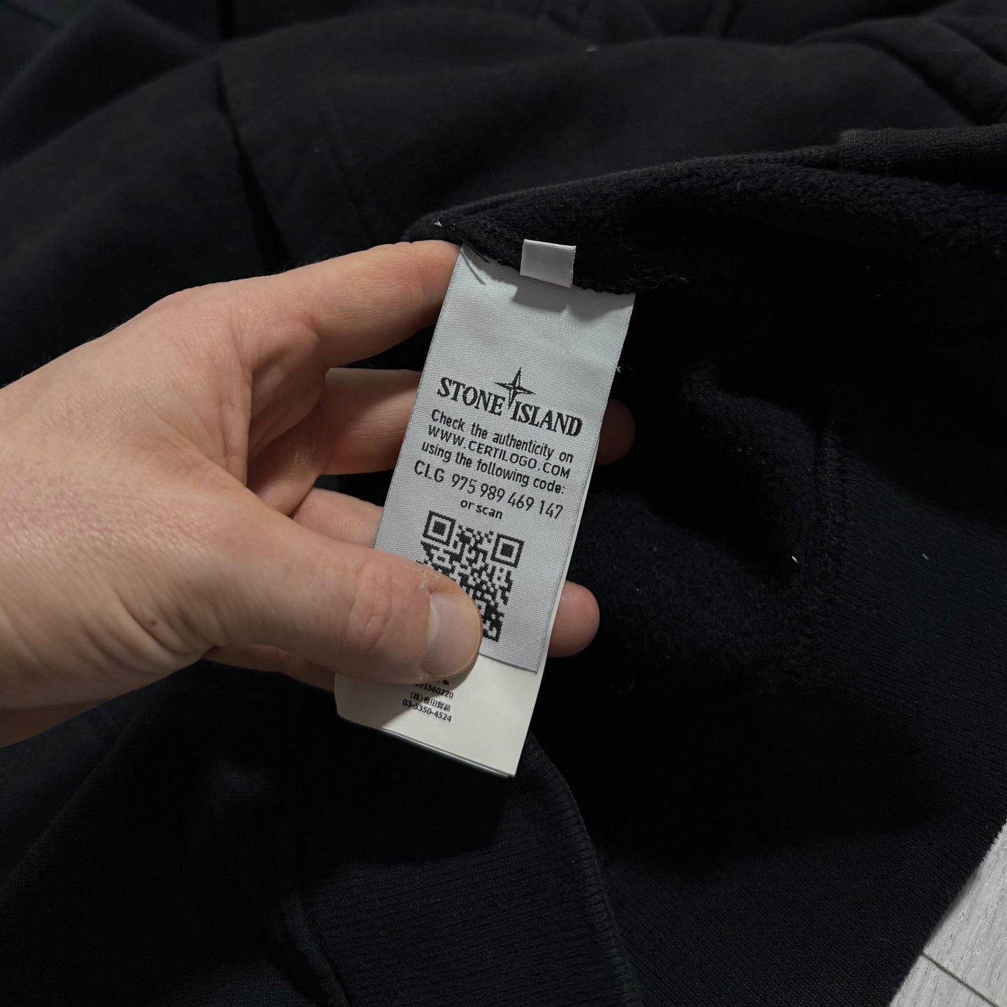 Stone Island Black Full Zip Hoodie