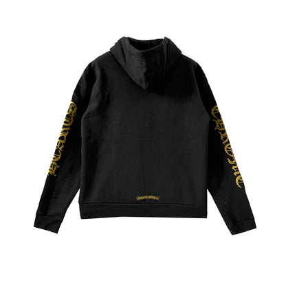 Chrome Hearts Olive Script Black Zip Up Hoodie | Medium, Black