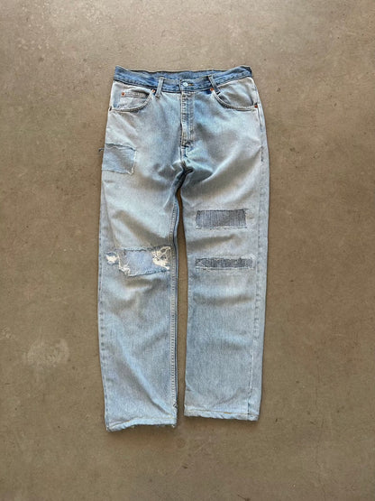 1990's Levi's x Carhartt Frankenstein Orange Tab Jeans - 32 x 30 | W32, Multicoloured