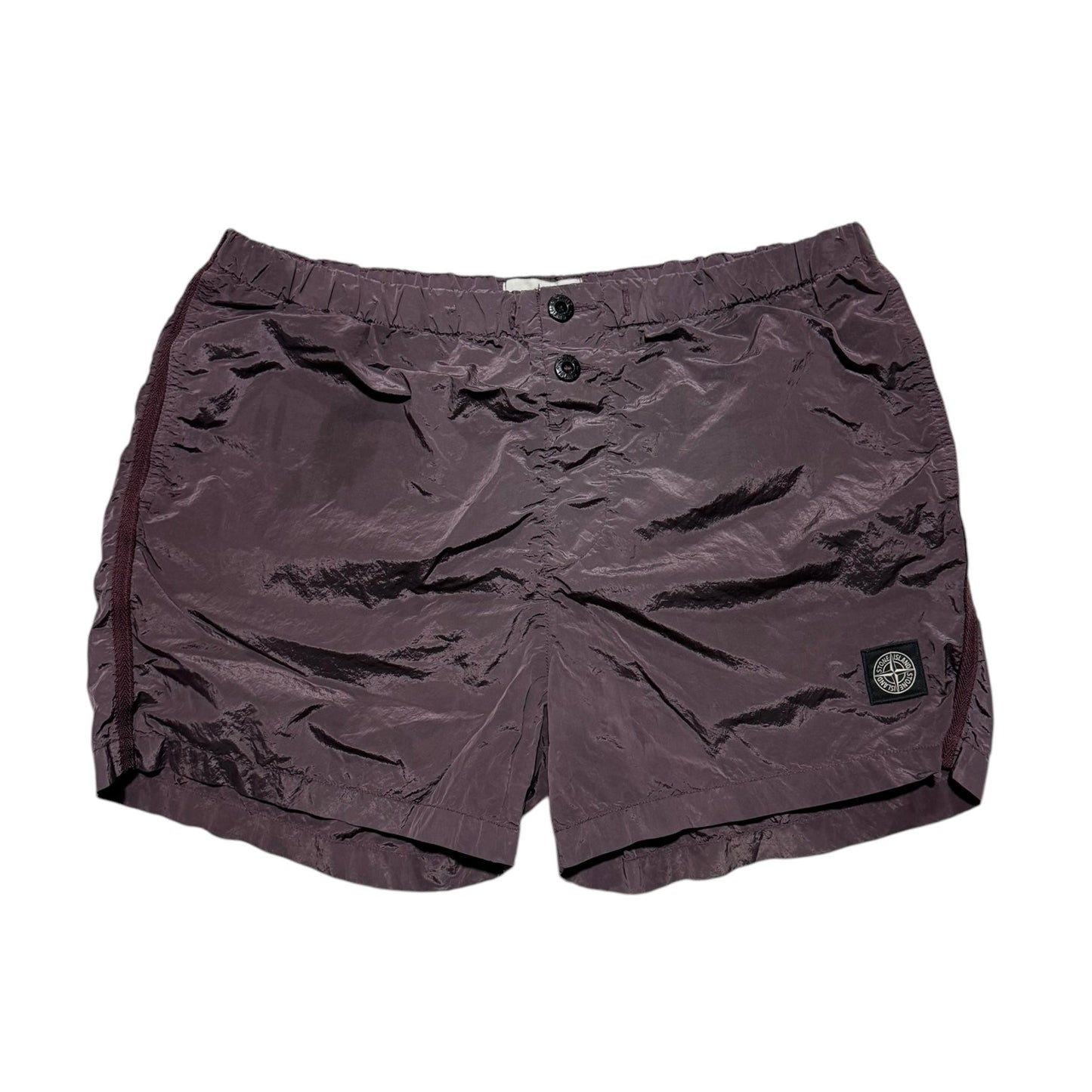 Stone Island Purple Nylon Swim Shorts | Large, Purple