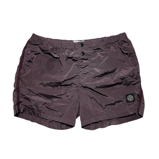 Stone Island Purple Nylon Swim Shorts | Large, Purple
