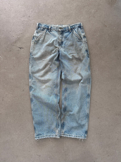 1990's Carhartt Lined Carpenter Jeans - 34 x 30 | 34", Red