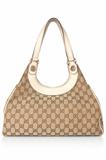 Gucci GG Monogram Canvas Hobo Shoulder Bag | O/S, Beige