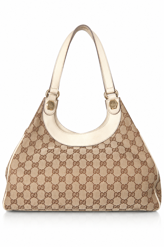 Gucci GG Monogram Canvas Hobo Shoulder Bag | O/S, Beige