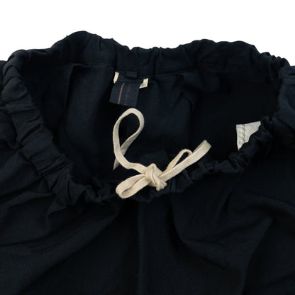 COMME DES GARCONS black vintage skirt full gathered design with elastic and drawstring waist