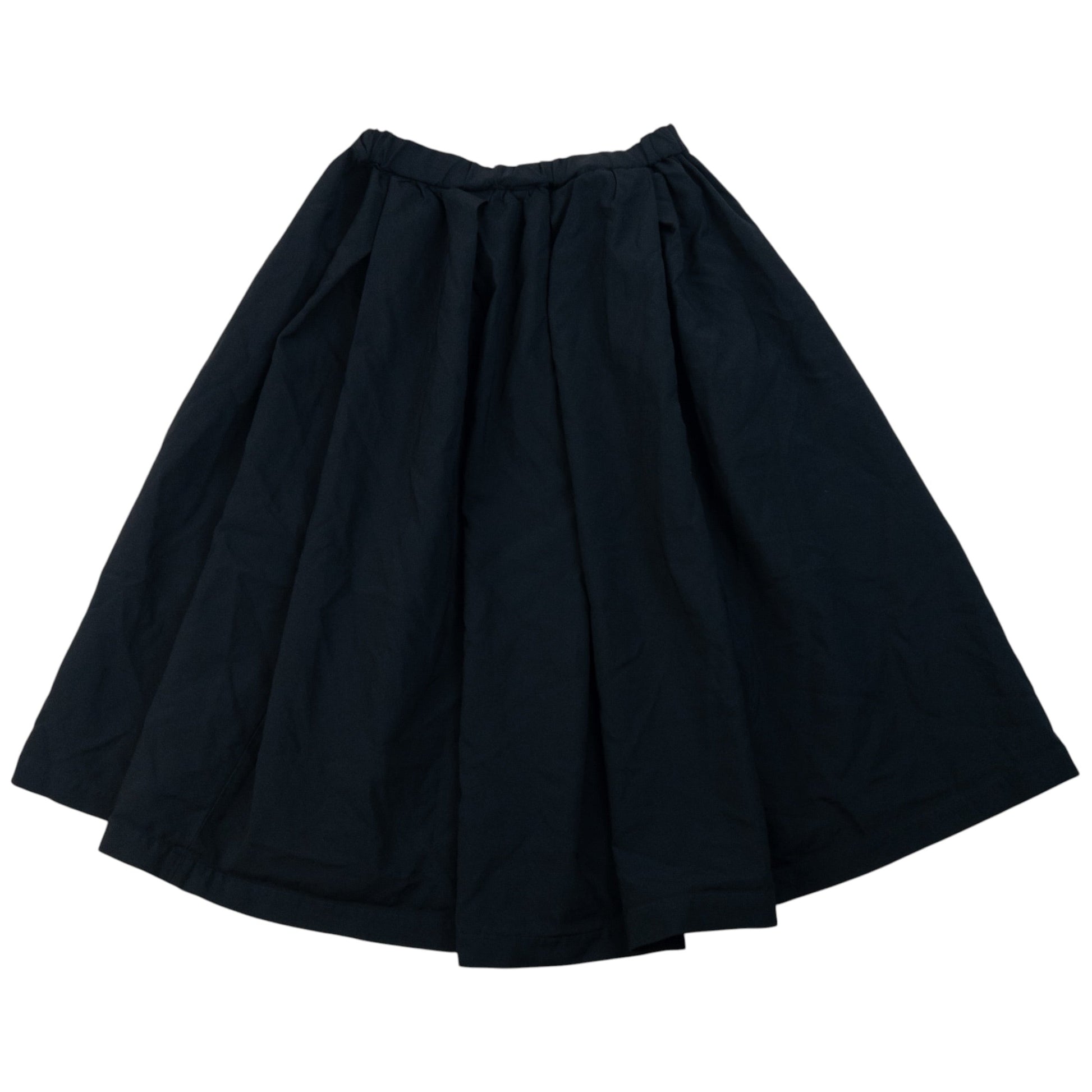 COMME DES GARCONS black vintage skirt full gathered design with elastic and drawstring waist