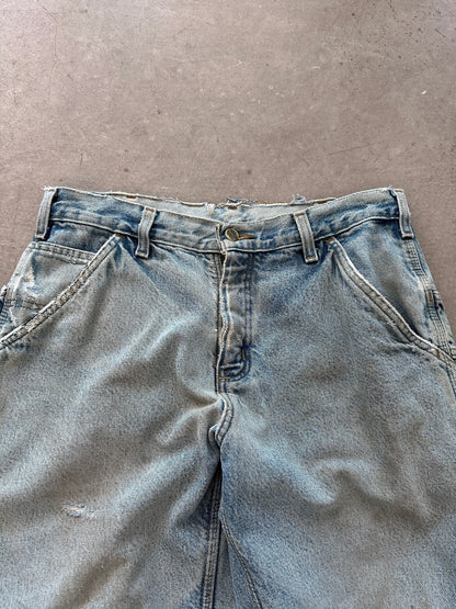 1990's Carhartt Lined Carpenter Jeans - 34 x 30 | 34", Red