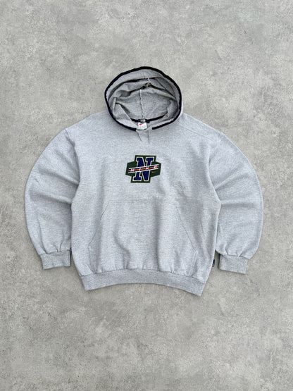 nike 1990s heavyweight embroidered spellout logo hoodie (m) | Default Title, Multicoloured