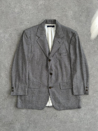 Brooks Brothers 1990s Check Wool Single Breasted Blazer - 38S/M