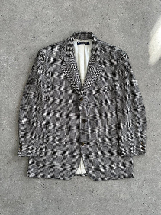 Brooks Brothers 1990s Check Wool Single Breasted Blazer - 38S/M