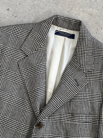 Brooks Brothers 1990s Check Wool Single Breasted Blazer - 38S/M