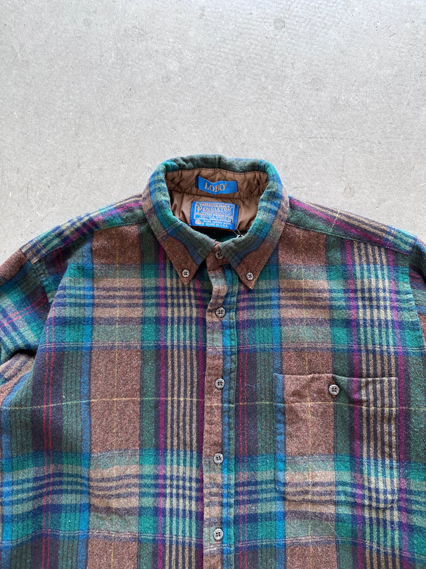 1980's Lobo by Pendleton Shirt - L | Medium, Red