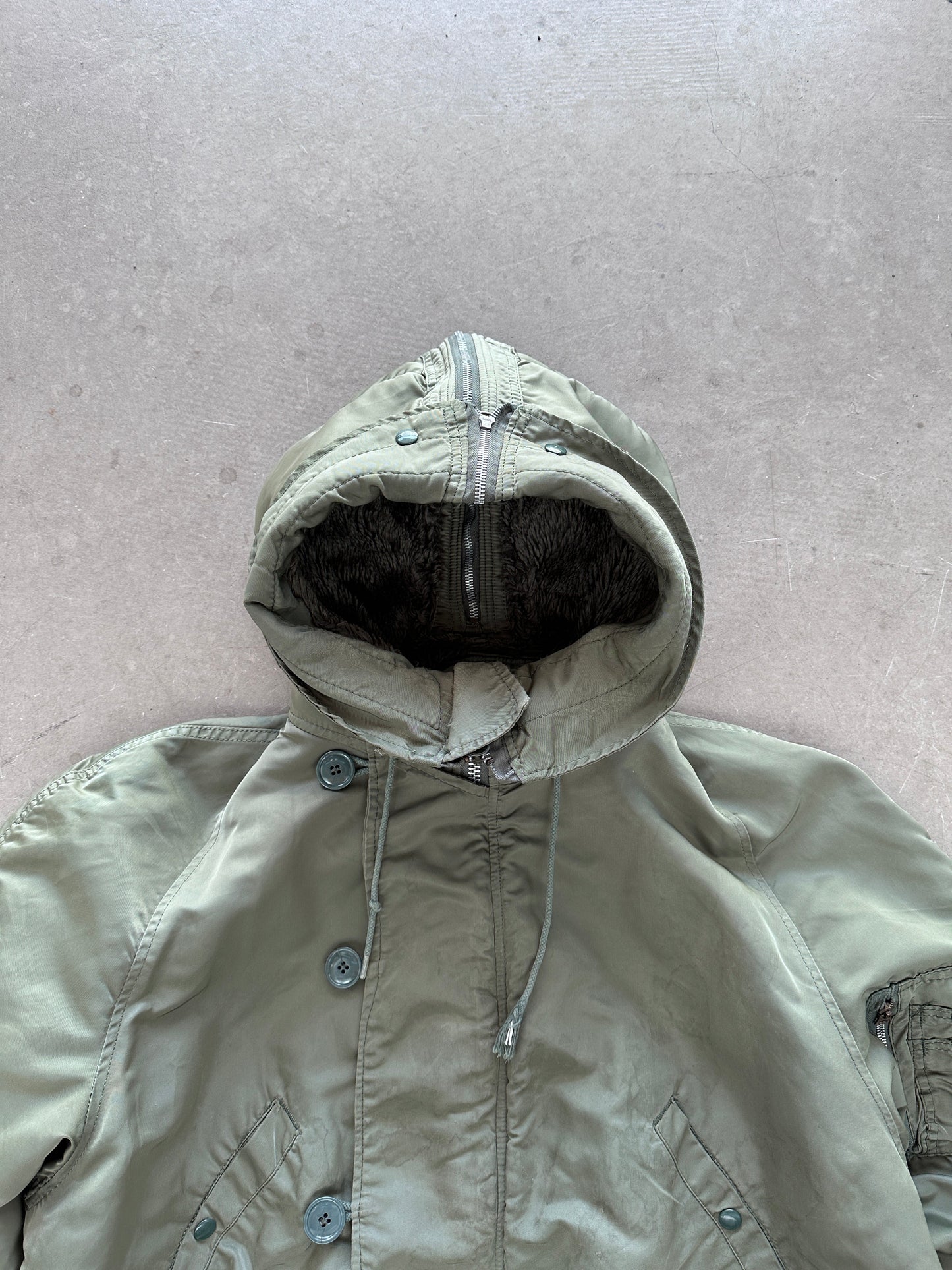 1990’s Alpha Industries Hooded Bomber - L | Large, Red