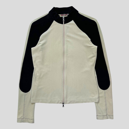 Prada Sport 00’s Velour Panelled Stretch Track Jacket - M - Known Source