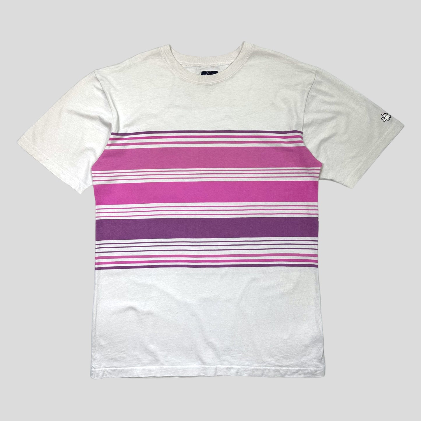 Stussy 90’s Striped Stock Logo T-shirt - L | Default Title, Pink