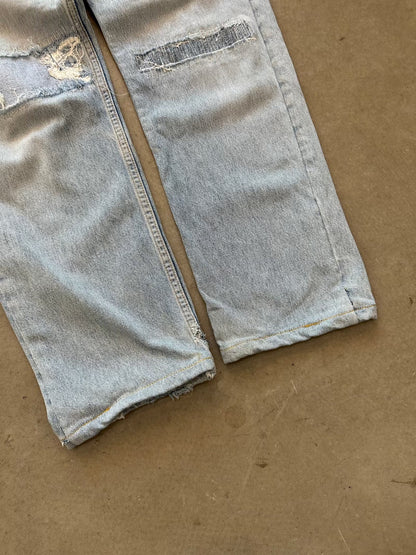 1990's Levi's x Carhartt Frankenstein Orange Tab Jeans - 32 x 30 | W32, Multicoloured