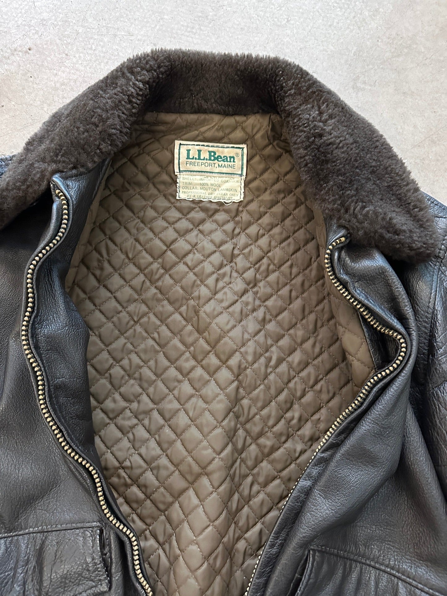 1980’s LL Bean Leather Flight Jacket - L | Large, Red