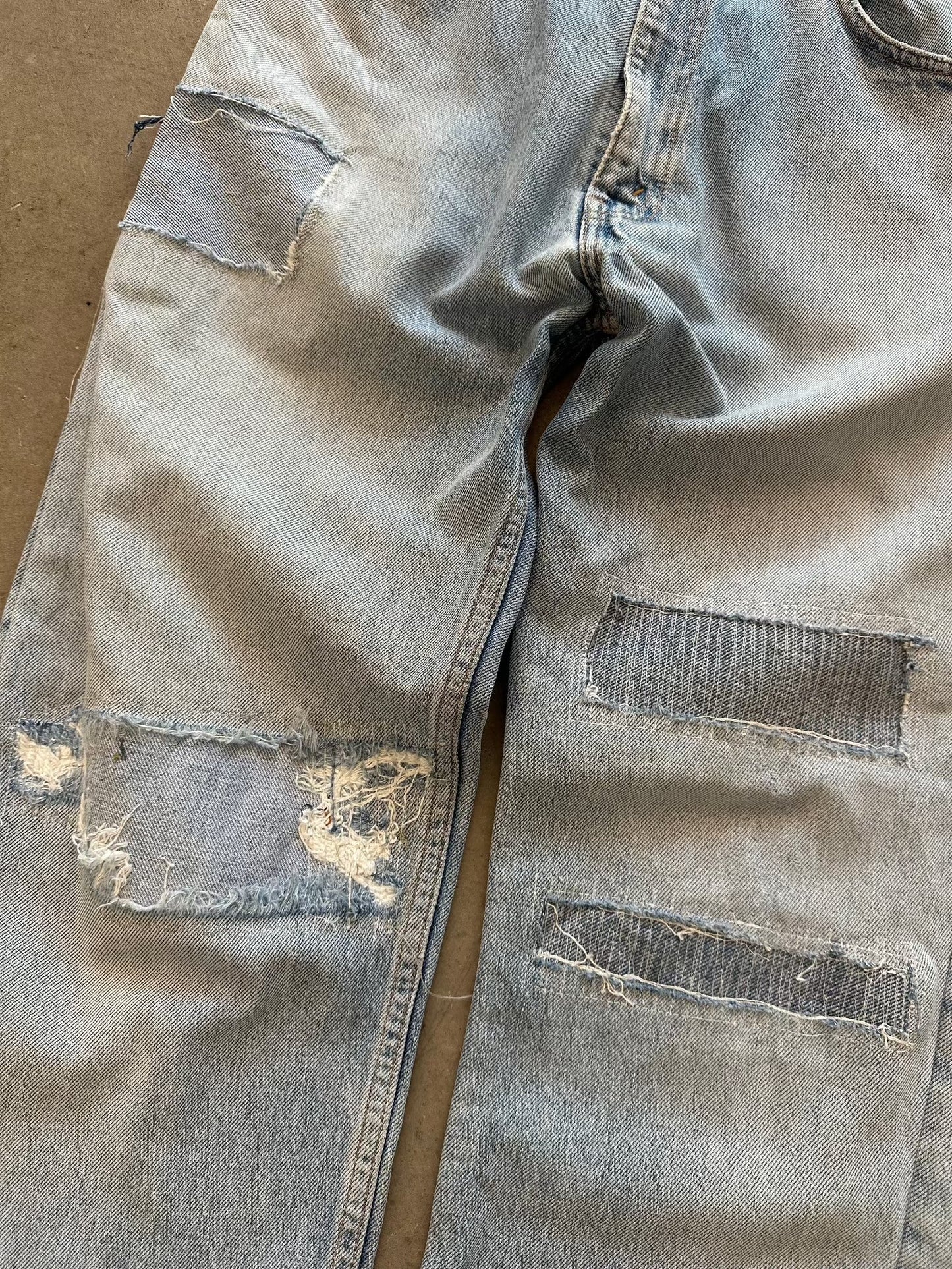 1990's Levi's x Carhartt Frankenstein Orange Tab Jeans - 32 x 30 | W32, Multicoloured