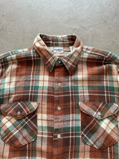 1980's Osh Kosh B'Gosh Flannel Shirt - XL | X-Large, Red