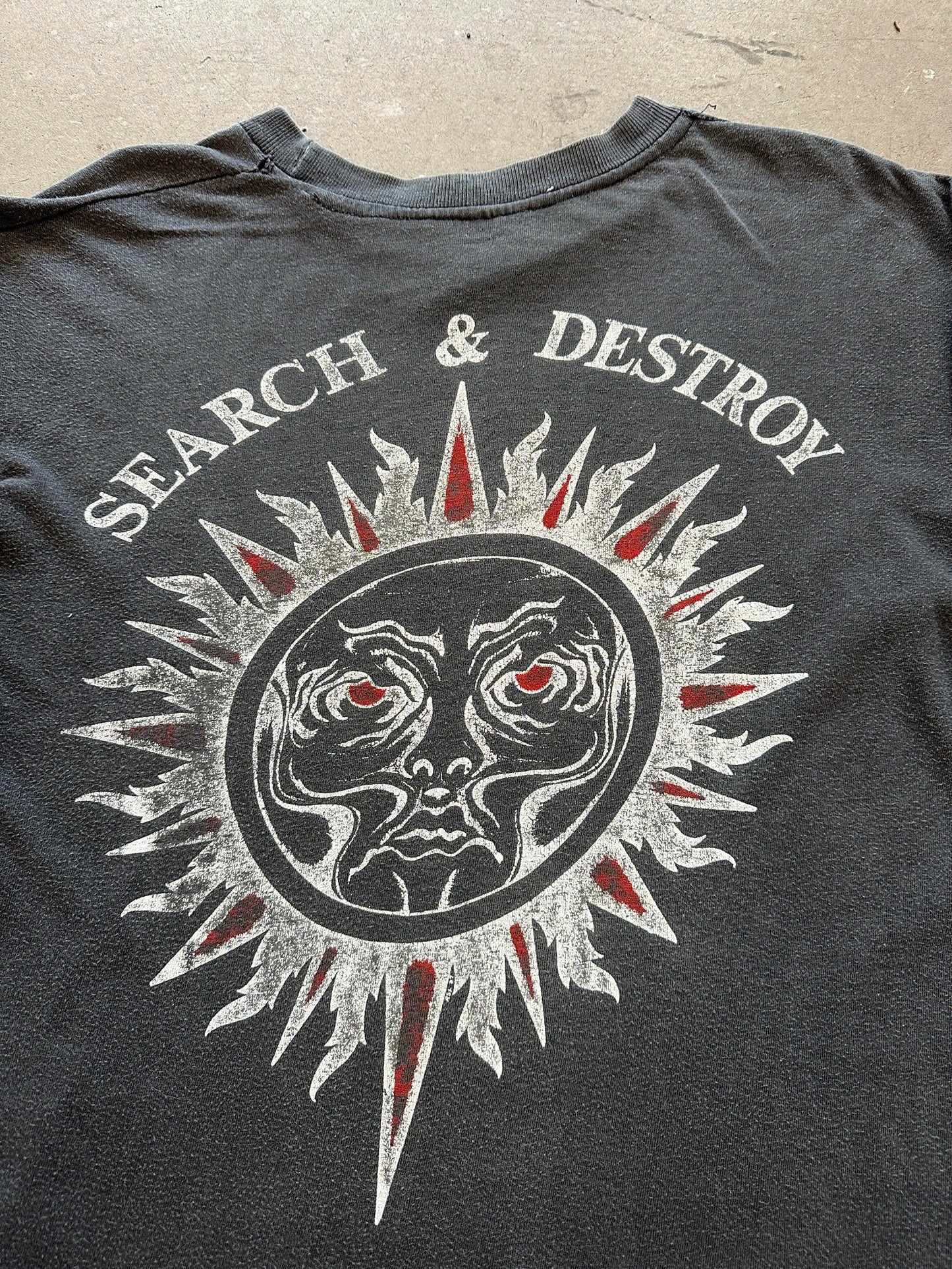 1991 Rollins Band Search and Destroy Tour T-Shirt - L | Large, Red