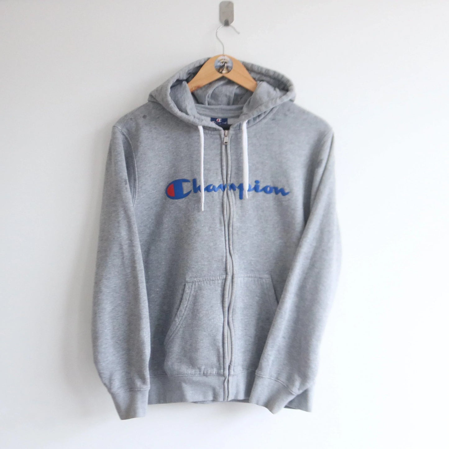 Vintage Champion Spell-Out Zip Up Hoodie(M)  (M)