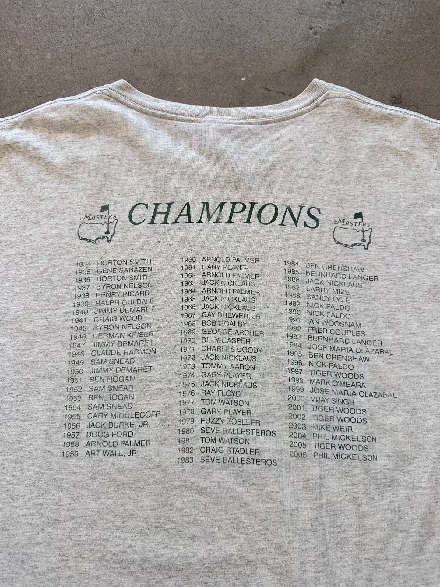 2007 Golf Masters T-Shirt - L | Large, Red