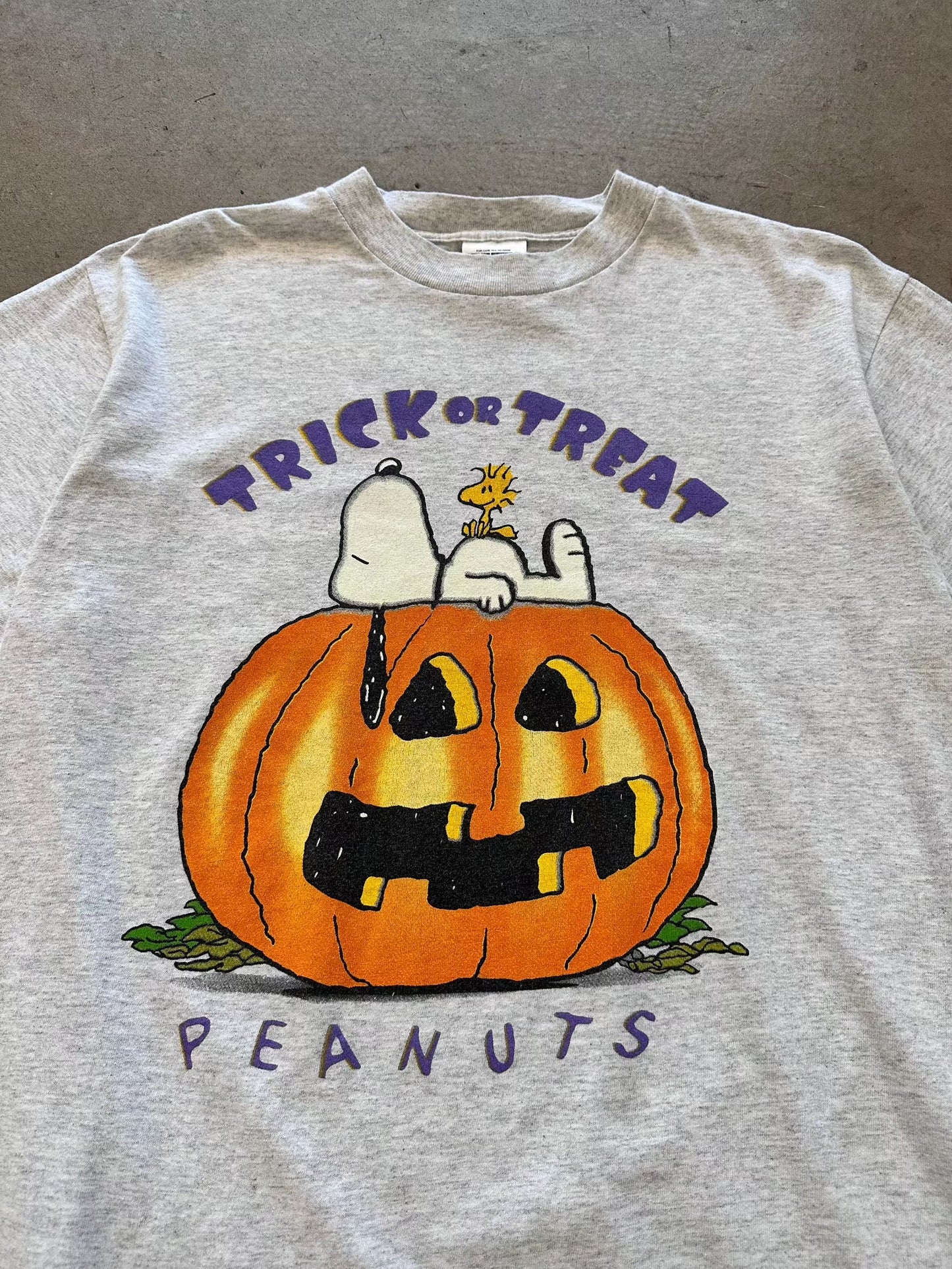 1990's Peanuts Trick or Treat T-Shirt - L | Large, Red