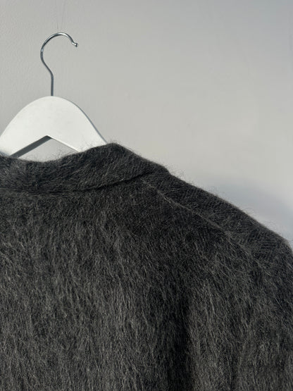 Emporio Armani Fuzzy Wool Mohair Single Breasted Coat - M