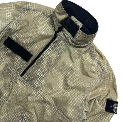 Stone Island Ice Jacket Grid Camo Pullover Jacket