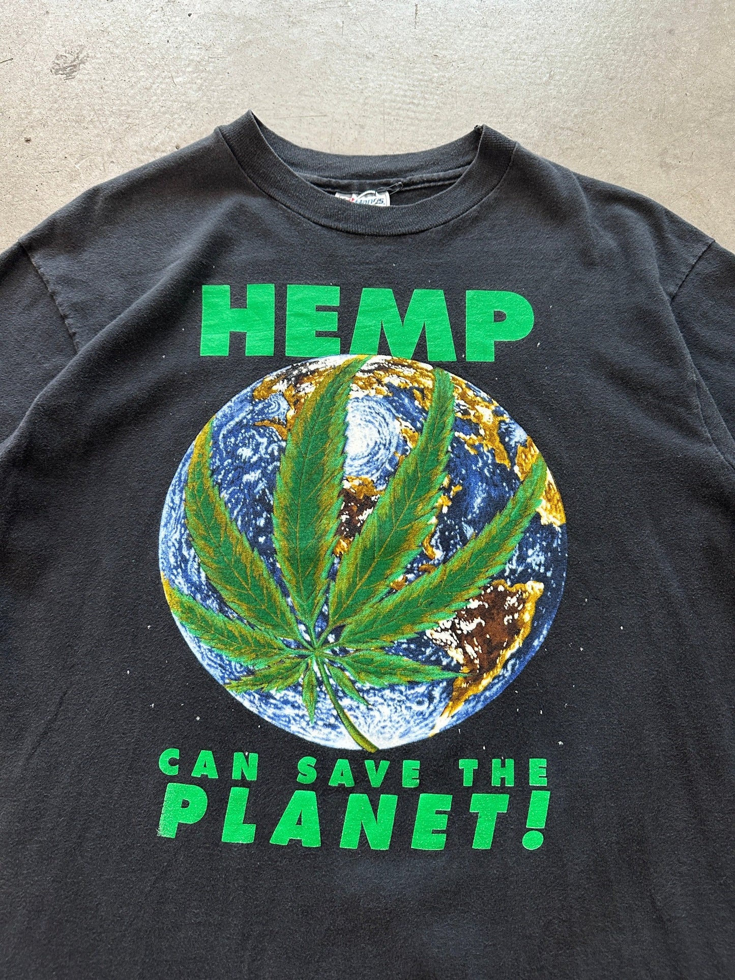 1980's Hemp Can Save The Planet! T-Shirt - L | Large, Red