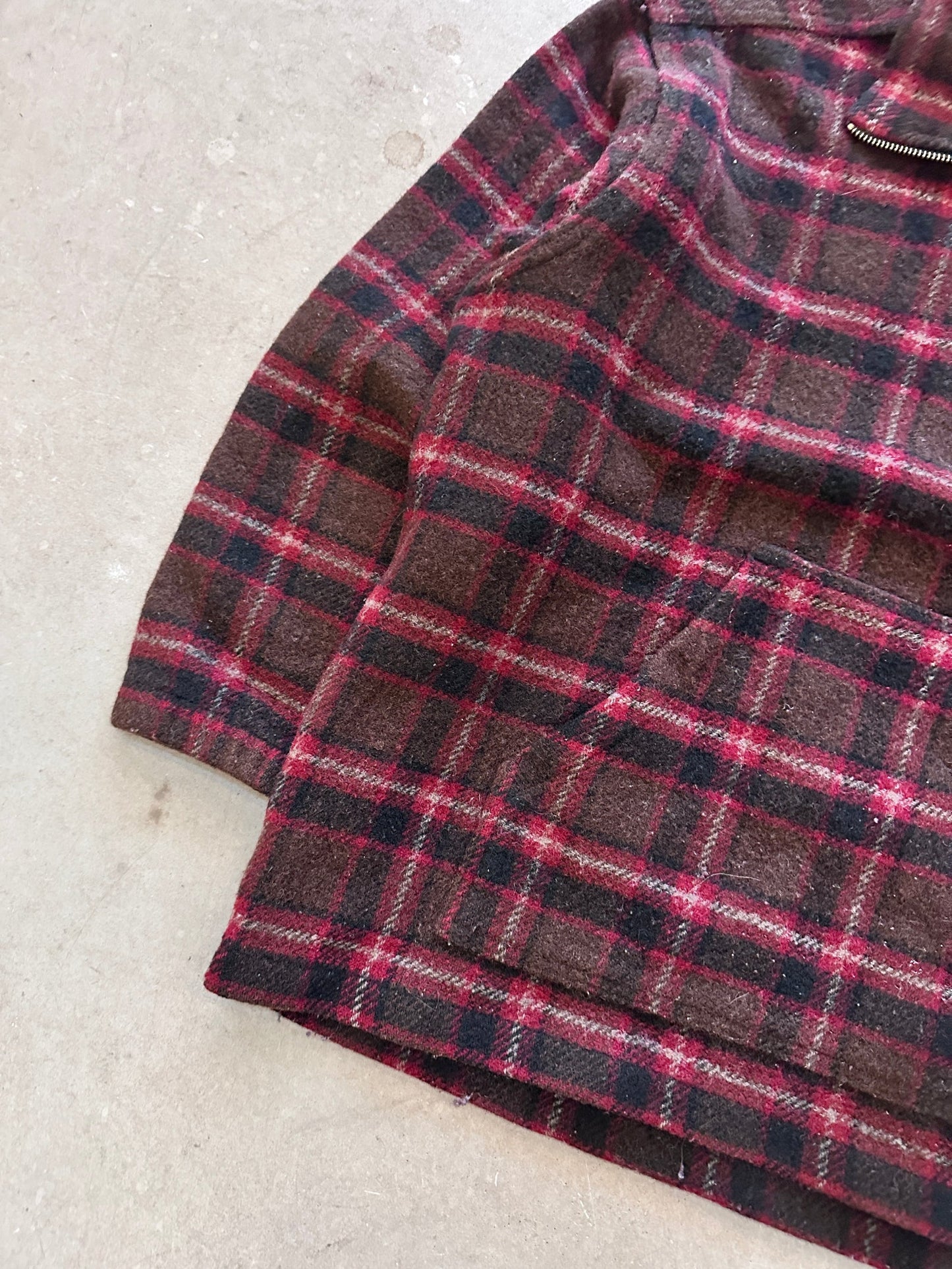 1990’s Woolrich Half Zip Woollen Flannel - L | Large, Red