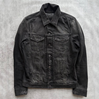 DIESEL DISTRESSED DENIM JACKET | O/S, Black