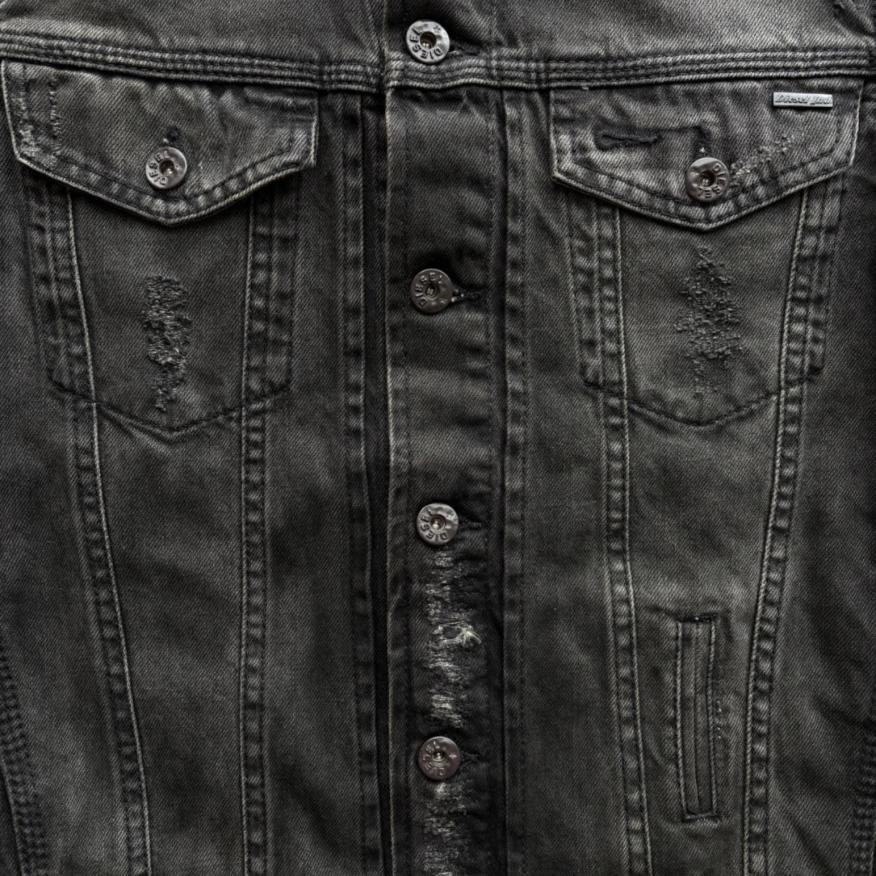 DIESEL DISTRESSED DENIM JACKET | O/S, Black