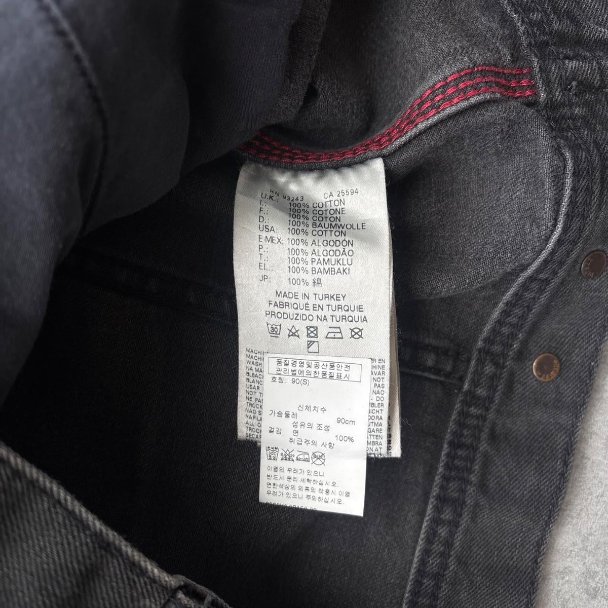 DIESEL DISTRESSED DENIM JACKET | O/S, Black