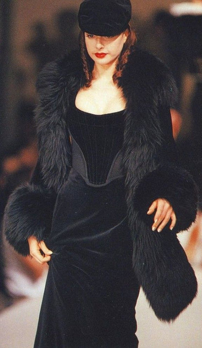 Vivienne Westwood A/W 1991 velvet corset | Black, Black