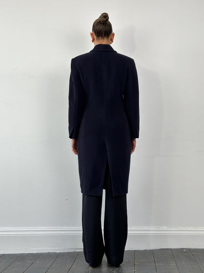 Gianni Versace Versus 1990s Bespoke Button Double Breasted Coat - M