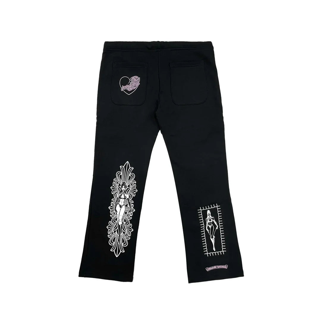 Chrome Hearts Deadly Doll Sweatpants | Large, Black
