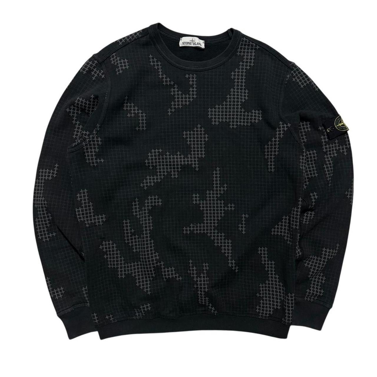 Stone Island Grid Camo Pullover Crewneck