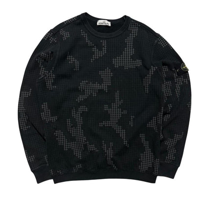 Stone Island Grid Camo Pullover Crewneck