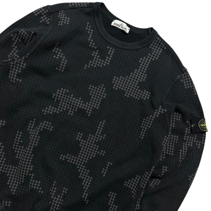 Stone Island Grid Camo Pullover Crewneck
