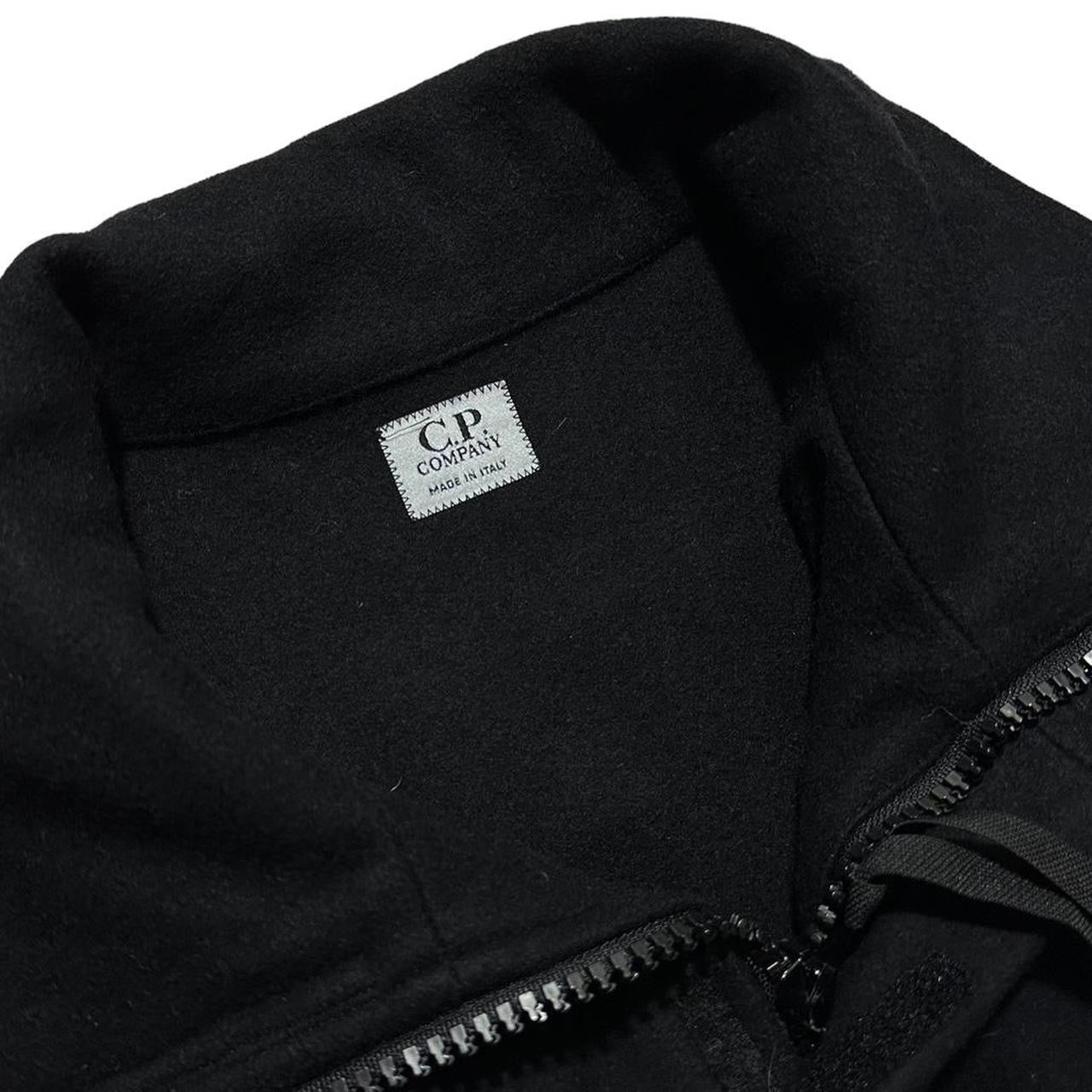 CP Company Black Wool Trench Jacket