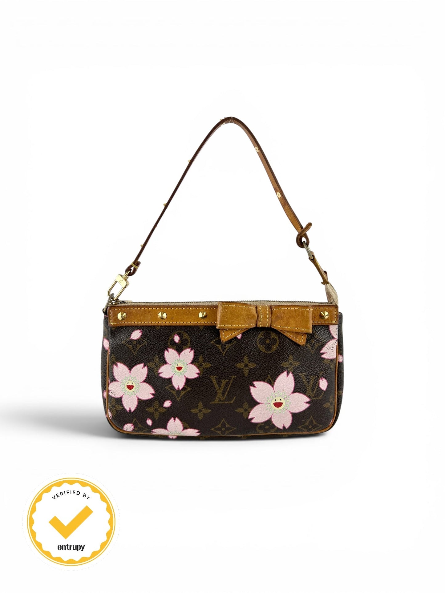2003 Louis Vuitton Takashi Murakami Cherry Blossom Pochette Bag RARE | O/S, Multicoloured
