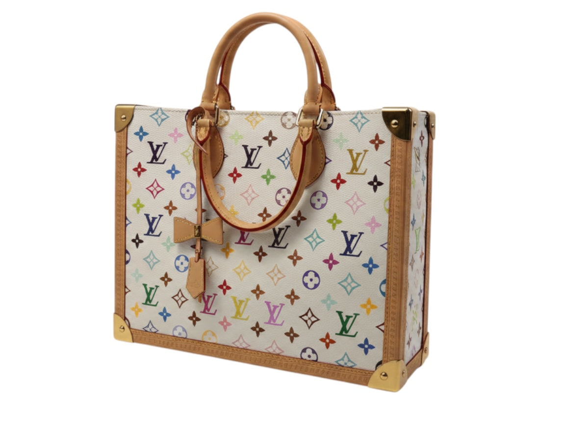 Louis Vuitton X Takashi Murakami OnTheGo Trunk MM Handbag White/ Multi Coloured | O/S, Multicoloured