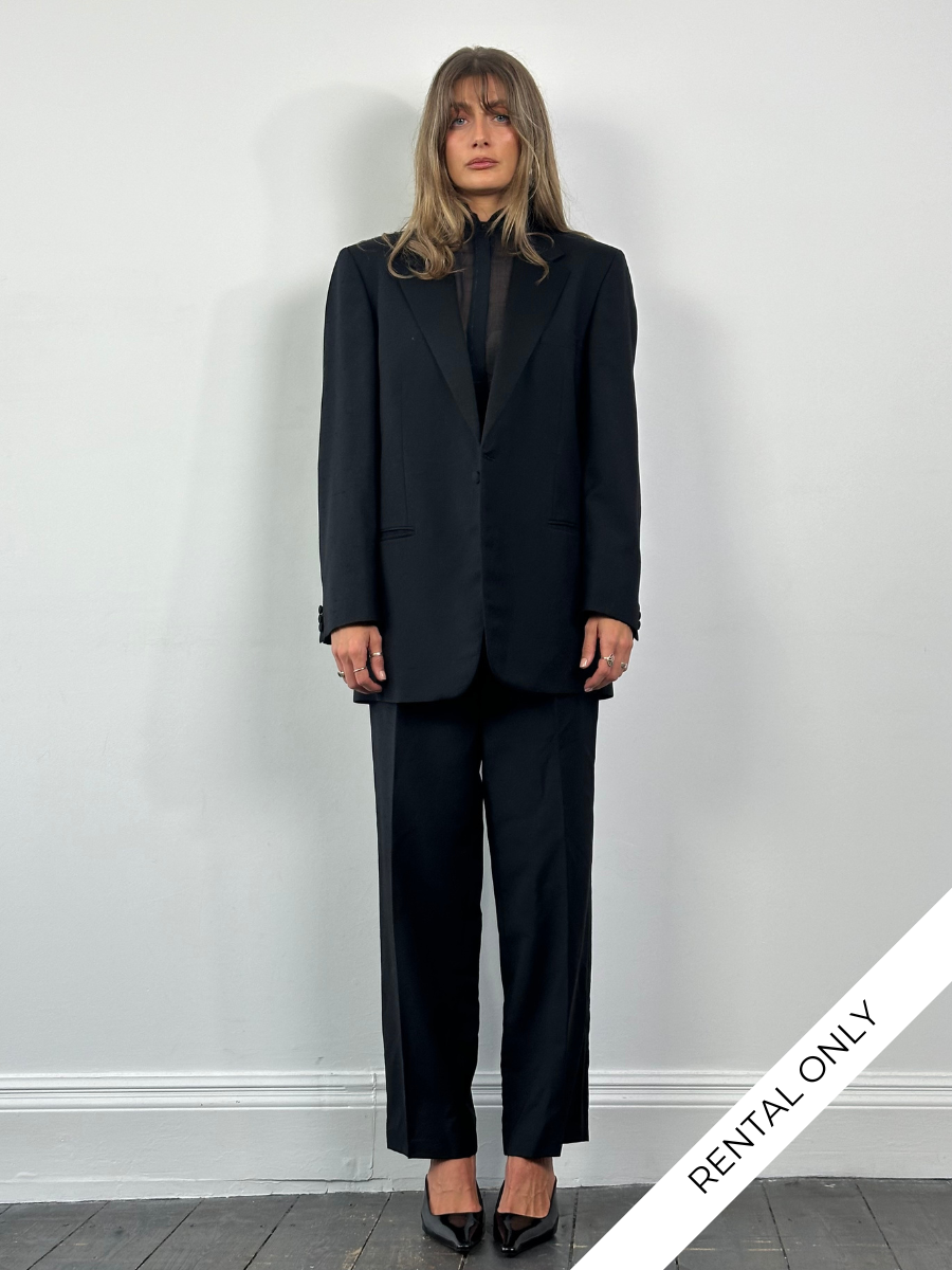 Christian Dior Monsieur 1990s Tuxedo Pure Wool Single Breasted Suit - 44R/W32